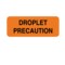 Nevs Precaution Labels -Droplet Precaution 7/8" x 2-1/4" Flr Orange w/Black N-9982 - alternate 1